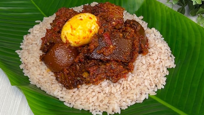 Ofada Rice + Ofada Sauce